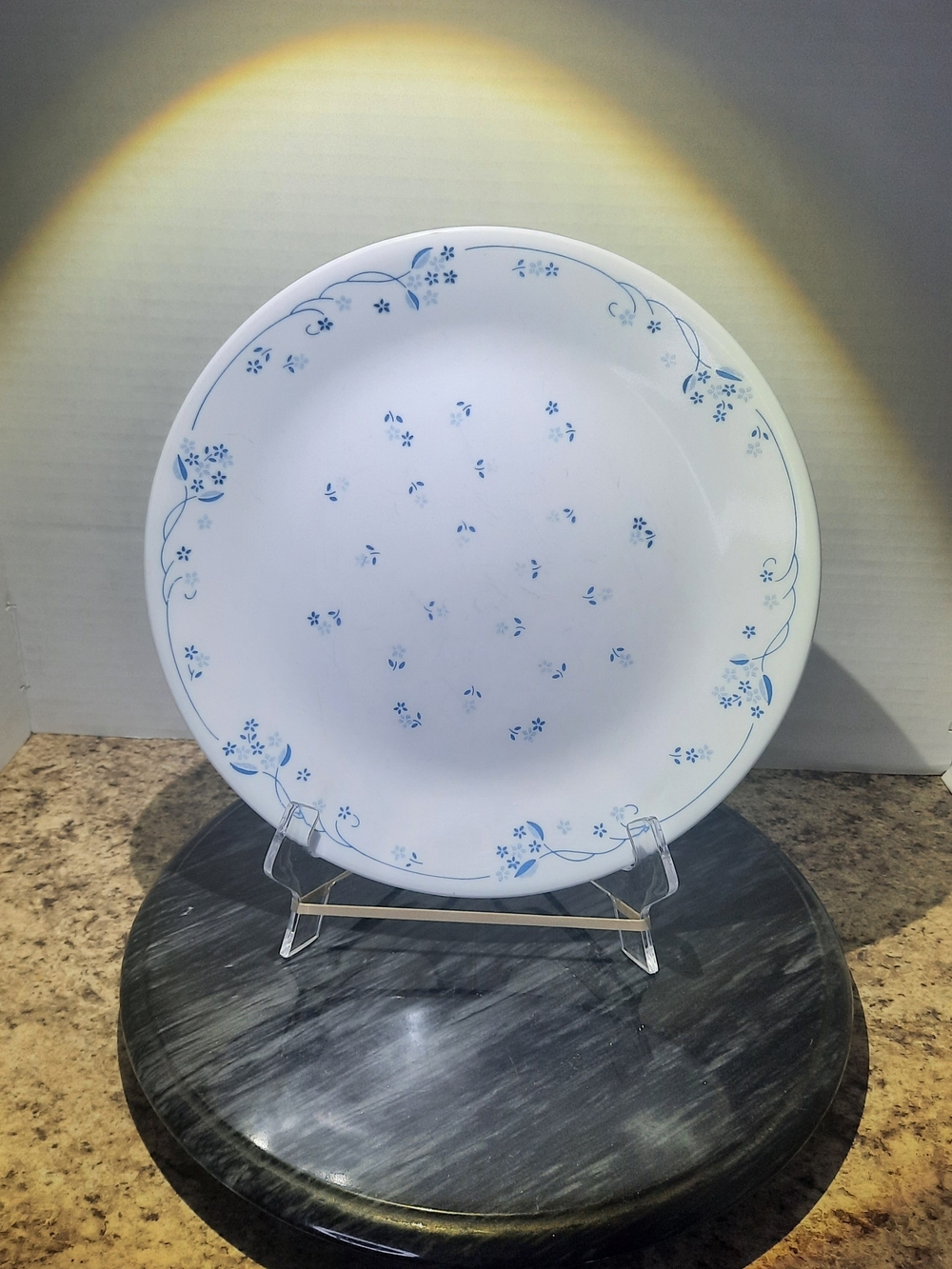 Corelle Dinner Plate with Blue Floral Pattern